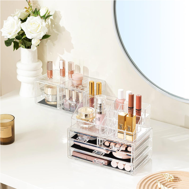 Acrylic Makeup Organizer with 4 Drawers