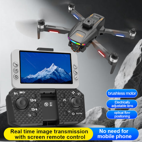 2026 New Foldable Four-axis Aerial Photography Drone X01 With 4.5-inch Independent Display, Equipped With Dual Camera, WIFI USB Charging, Remote Control, Electric Adjustable Camera, Support Multi-angl