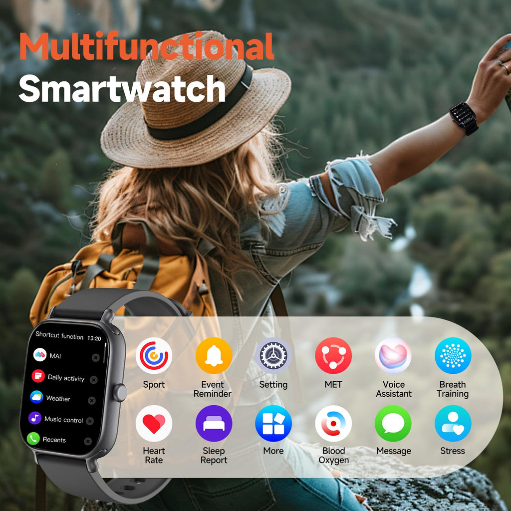 Smart Health & Fitness Watch — 2.0" HD Display