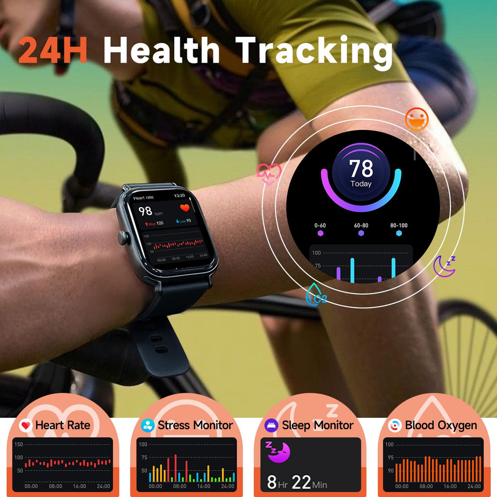 Smart Health & Fitness Watch — 2.0" HD Display