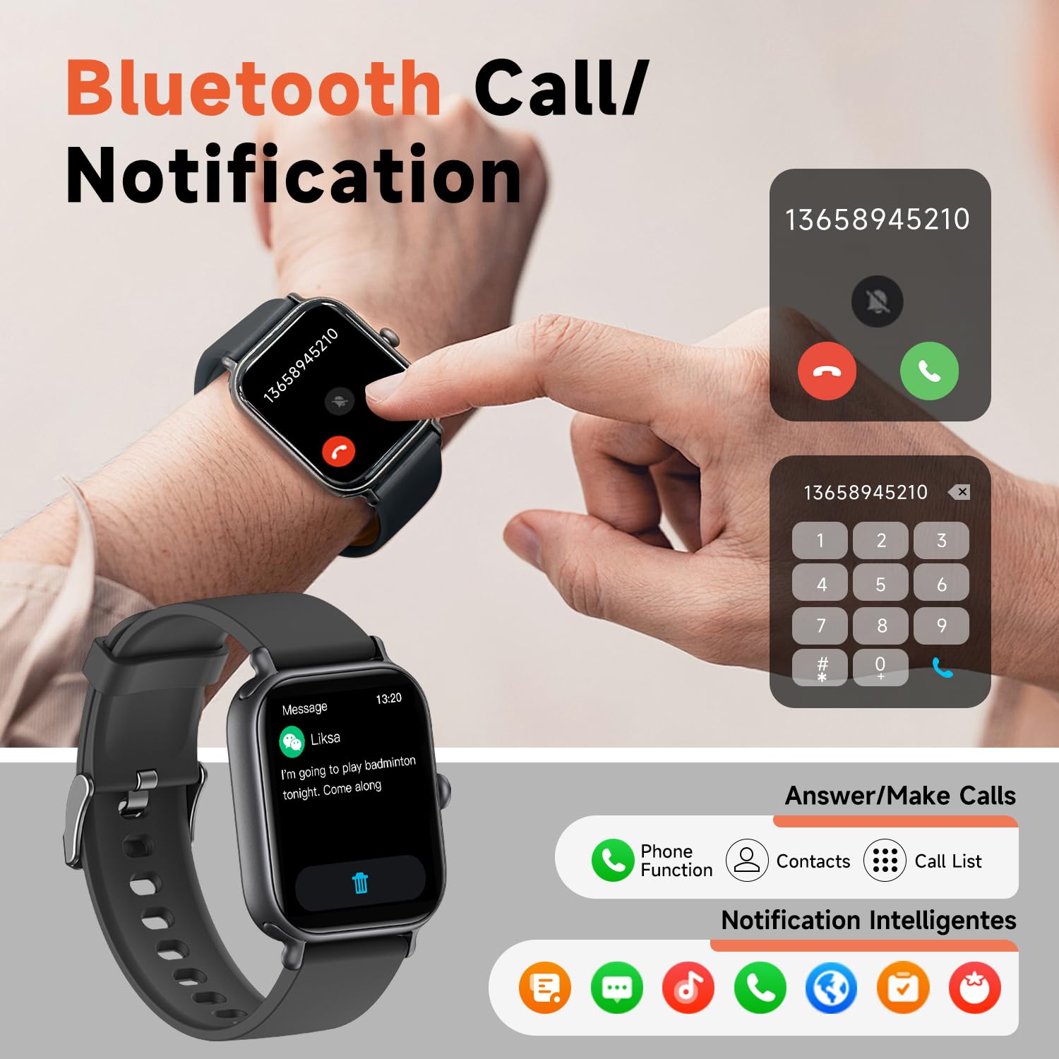 Smart Health & Fitness Watch — 2.0" HD Display