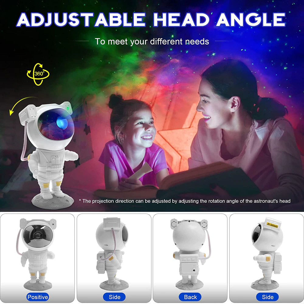 Galaxy Star Projector — Astronaut Night Light