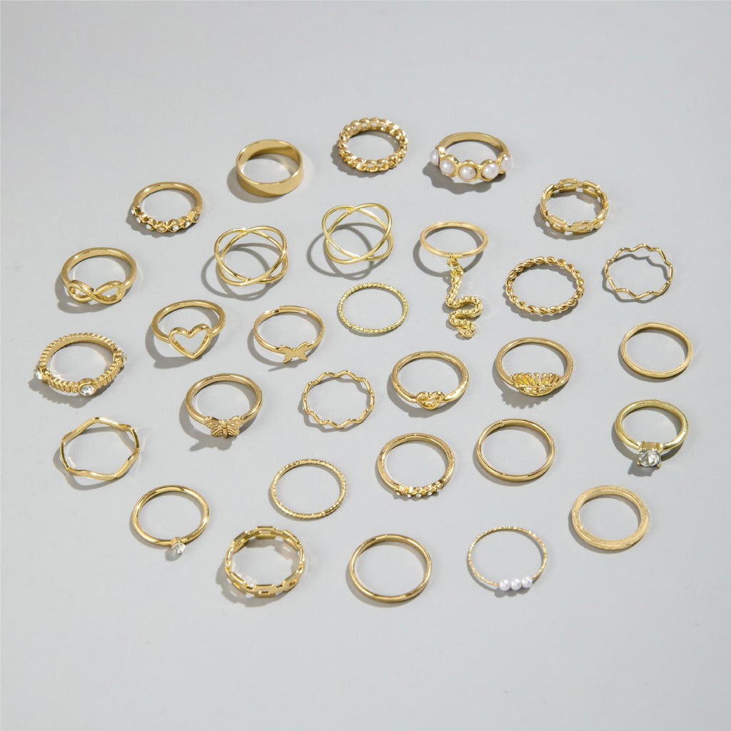 Adjustable Butterfly Ring Set