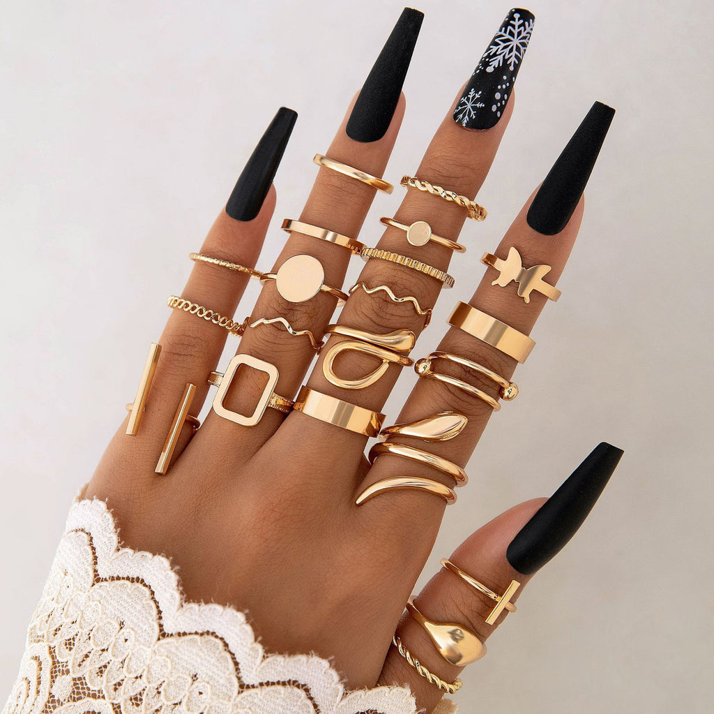Adjustable Butterfly Ring Set