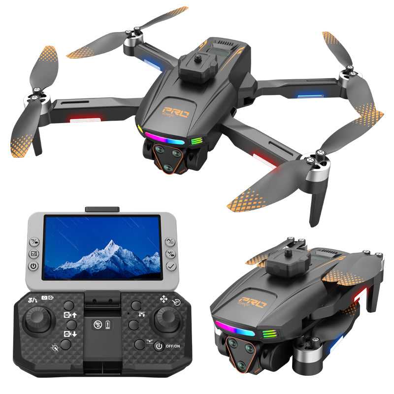 2026 New Foldable Four-axis Aerial Photography Drone X01 With 4.5-inch Independent Display, Equipped With Dual Camera, WIFI USB Charging, Remote Control, Electric Adjustable Camera, Support Multi-angl