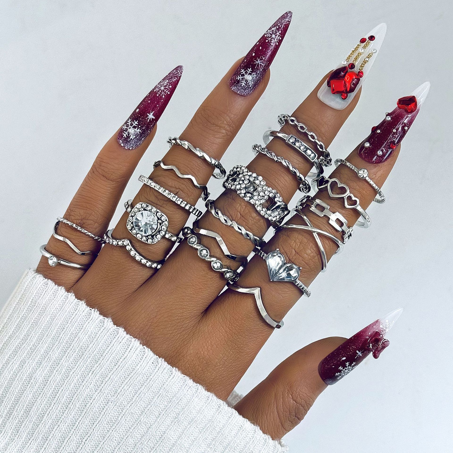 Adjustable Butterfly Ring Set