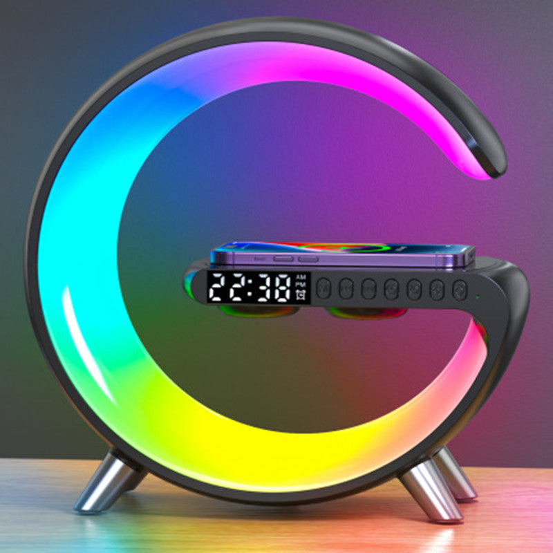 G-Shape LED Desk Lamp with Bluetooth Speaker & Wireless Charging