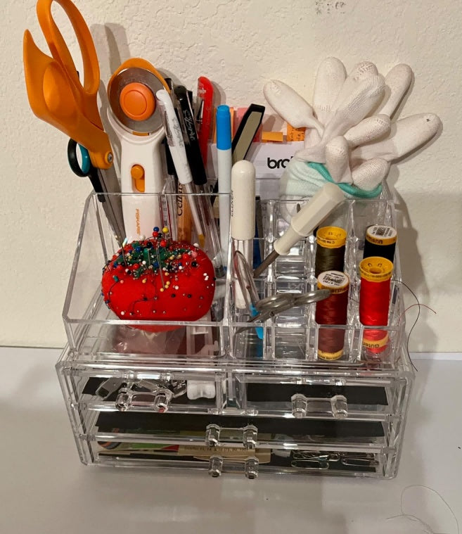 Acrylic Makeup Organizer with 4 Drawers