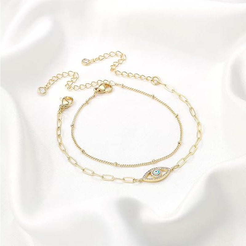 14K Gold Filled Layered Bracelet Set