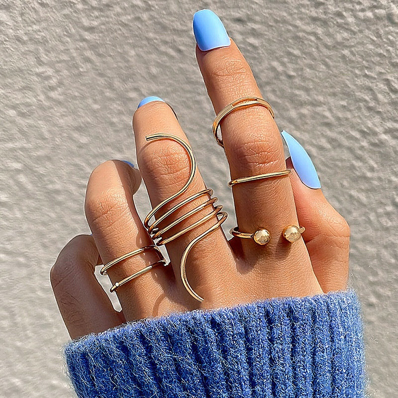 Adjustable Butterfly Ring Set