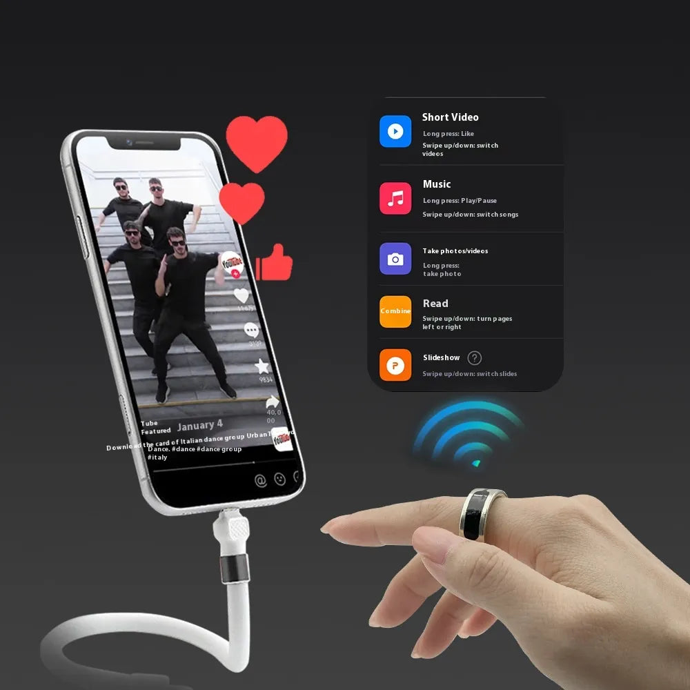 Smart Health Ring — Waterproof & Bluetooth