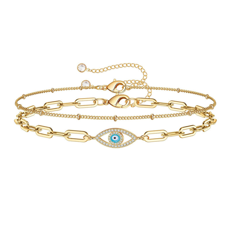 14K Gold Filled Layered Bracelet Set