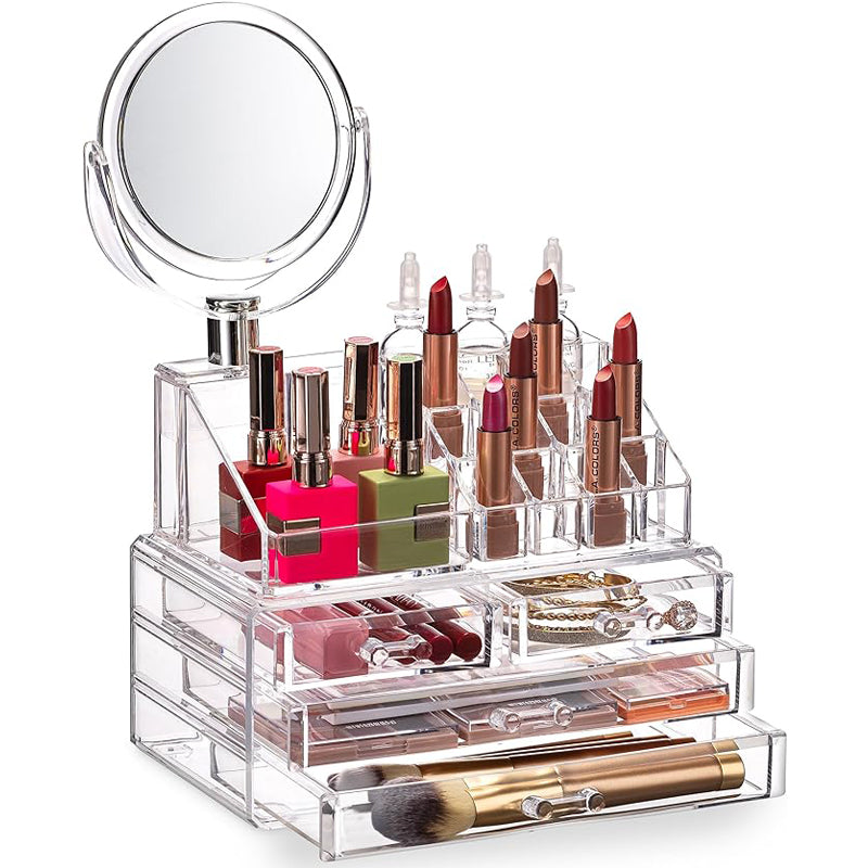 Acrylic Makeup Organizer with 4 Drawers