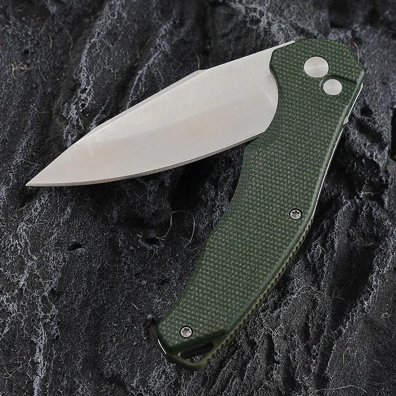 Folding Pocket Knife — G10 Handle with Sheath
