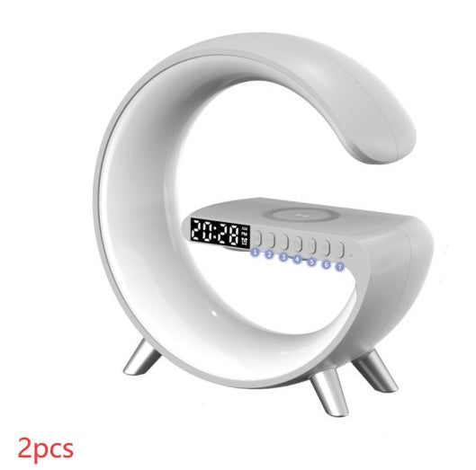 G-Shape LED Desk Lamp with Bluetooth Speaker & Wireless Charging