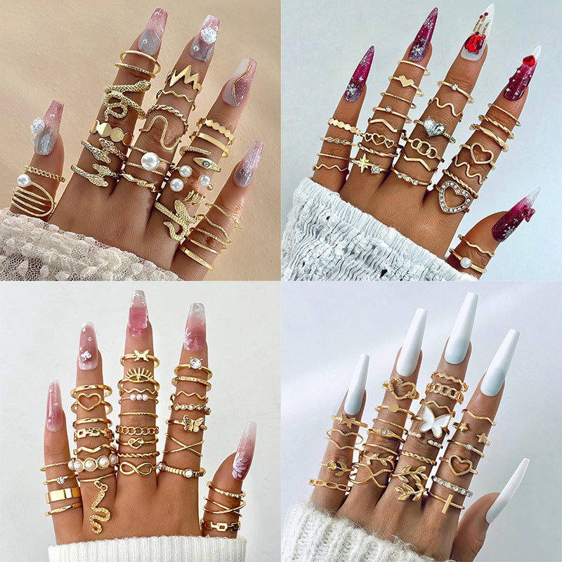 Adjustable Butterfly Ring Set