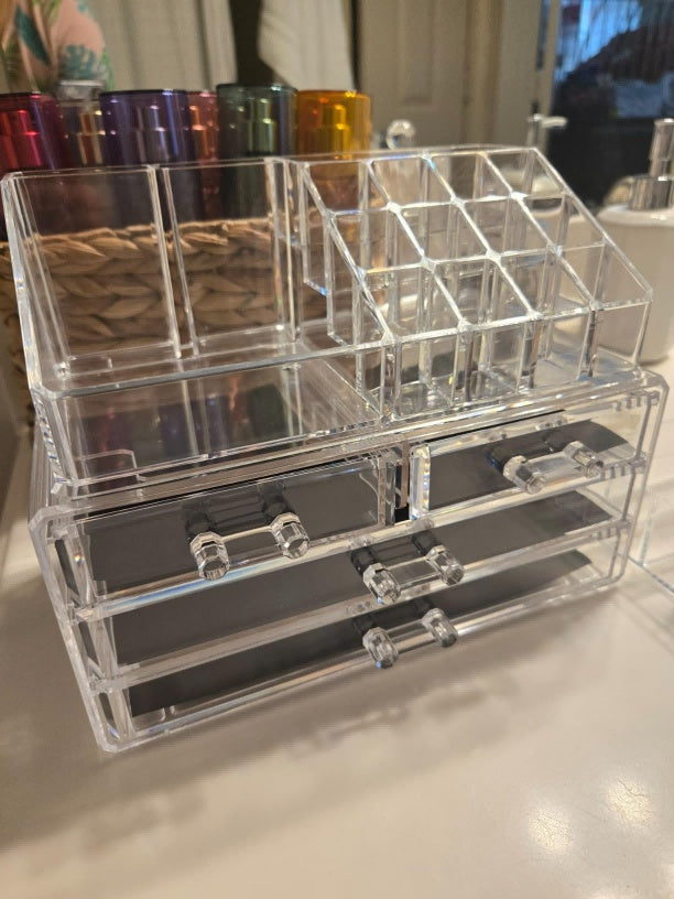 Acrylic Makeup Organizer with 4 Drawers