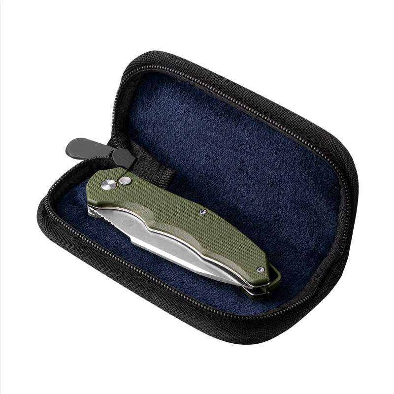 Folding Pocket Knife — G10 Handle with Sheath