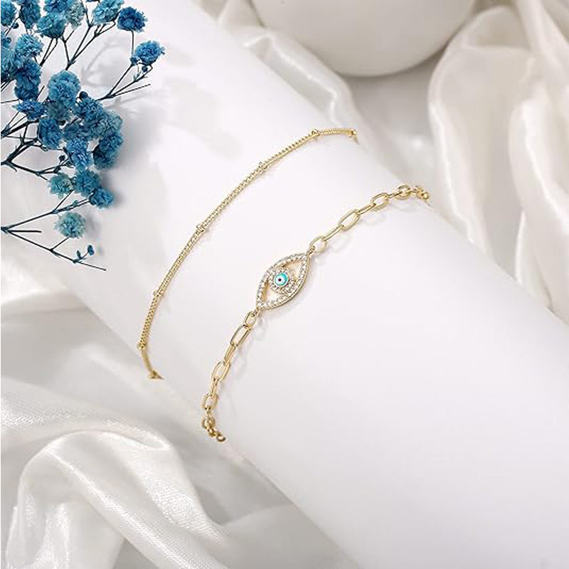 14K Gold Filled Layered Bracelet Set
